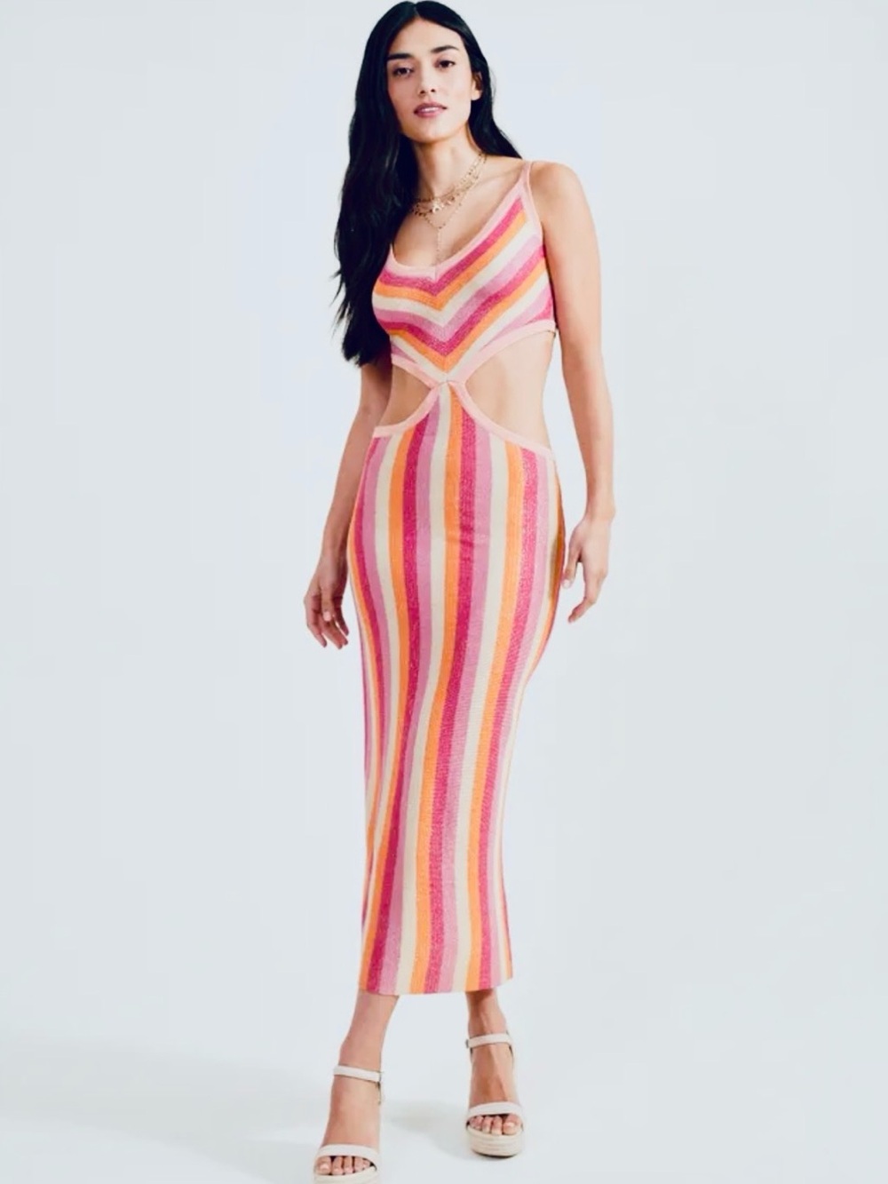 Altar'd State Avery Striped Midi Dress - NWT